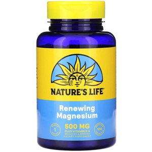 Magnesium 500mg 100' - Nature's Life (With B6 5mg)