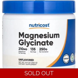 Magnesium Glycinate Powder 210mg 135' - Nutricost