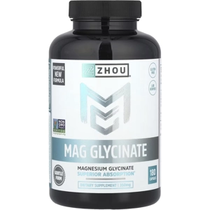 Magnesium Glycinate 350mg 180' - ZHOU (350mg Per 4 Capsules)