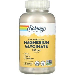 Magnesium Glycinate 350mg 240' - Solaray (350mg Per 4 Capsules)