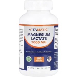 Magnesium Lactate 2000mg 180' - Vitamatic (2000mg Per 2 Tablets)