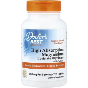 Magnesium Lysinate Glycinate 200mg 120 Pills - Doctor's Best Bottle - Lebanon Supplements