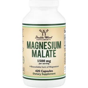 Magnesium Malate 1500mg 420 Pills - Double Wood (1500mg Per 3 Capsules) Bottle - Lebanon Supplements