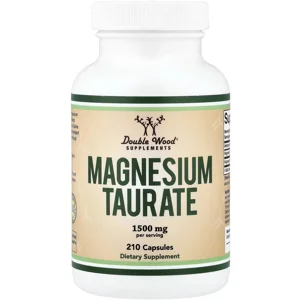 Magnesium Taurate 1500mg 210 Pills - Double Wood (1500mg Per 3 Capsules) Bottle - Lebanon Supplements