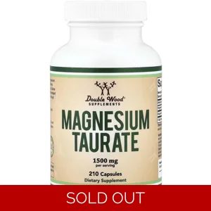 Magnesium Taurate 1500mg 210 pills - Double Wood (1500mg Per 3 Capsules) Bottle - Lebanon Supplements