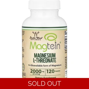 Magtein 2000mg 120 Pills - Double Wood (Magnesium L-Threonate) Bottle - Lebanon Supplements