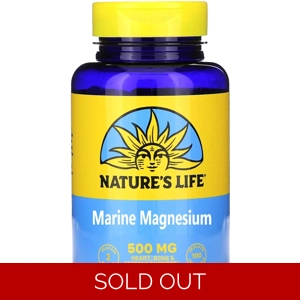 Marine Magnesium 500mg 100' - Nature's Life (500mg Per 2 Capsules)