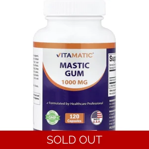 Mastic Gum 1000mg 120 Pills - Vitamatic (1000mg Per 2 Capsules) Bottle - Lebanon Supplements
