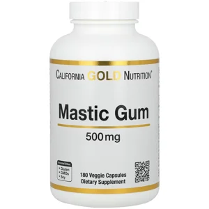 Mastic Gum 500mg 180 pills - California Gold Nutrition Bottle - Lebanon Supplements