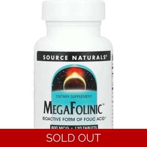 MegaFolinic 800mcg 120' - Source Naturals (Folinic Acid)