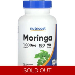 Moringa 1000mg 180' - Nutricost (1000mg Per 2 Capsules)