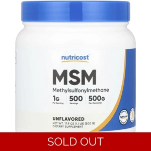 MSM Powder 1000mg 500' - Nutricost