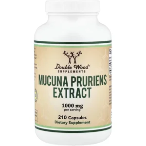 Mucuna Pruriens 1000mg 210 pills - Double Wood (1000mg Per 2 Capsules) (Dopa Mucuna) Bottle - Lebanon Sup