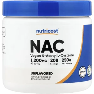 NAC Powder 1200mg 208' - Nutricost