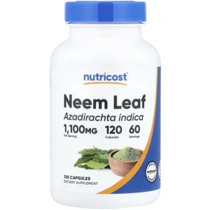 Neem Leaf 1100mg 120' - Nutricost (1100mg Per 2 Capsules)