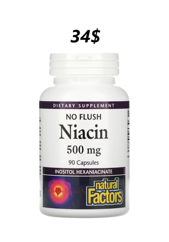 Niacin 500mg 90' - Natural Factors