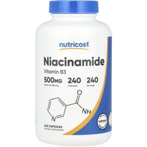 Niacinamide 500mg 240 Pills - Nutricost Bottle - Lebanon Supplements