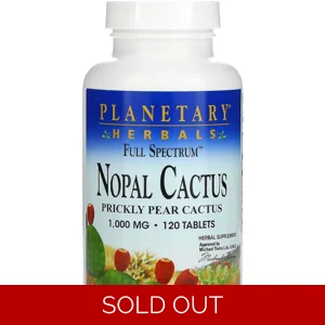 Nopal Cactus 1000mg 120' - Planetary Herbals (Prickly Pear)