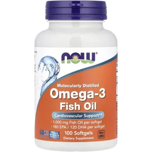 Omega 3 1000mg 100 pills - NOW Bottle - Lebanon Supplements