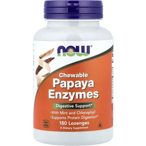 Papaya Enzymes 180 pills - NOW (Digestive) Bottle - Lebanon Supplements