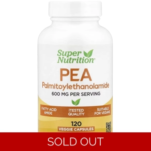 PEA 600mg 120' - Super Nutrition (600mg per 2 Capsules) (Palmitoylethanolamide)