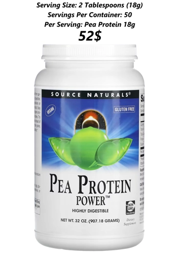 Pea Protein 18g 50' - Source Naturals