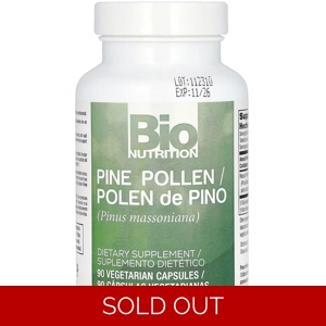Pine Pollen 90' - Bio Nutrition (1500mg Per 3 Capsules)