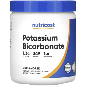 Potassium Bicarbonate Powder 494mg 349' - Nutricost