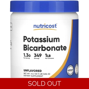 Potassium Bicarbonate Powder 494mg 349' - Nutricost