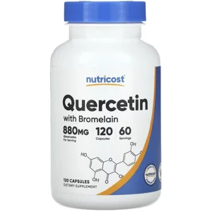Quercetin & Bromelain 120 Pills - Nutricost Bottle - Lebanon Supplements
