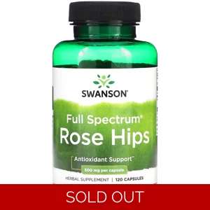 Rose Hips 500mg 120 Pills - Swanson Bottle - Lebanon Supplements