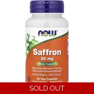 Saffron 50mg 60 Pills - NOW Bottle - Lebanon Supplements