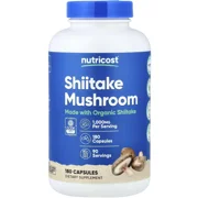 Shiitake 1000mg 180 Pills - Nutricost (1000mg Per 2 Capsules) Bottle - Lebanon Supplements