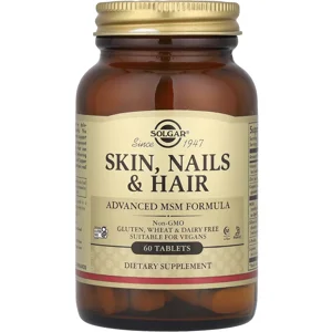 Skin, Nails & Hair 60 pills - Solgar (MSM + Silica + L-Lysine) Bottle - Lebanon Supplements