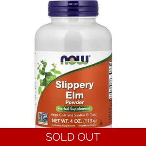 Slippery Elm Powder 1800mg 63 Servings - NOW Bottle - Lebanon Supplements
