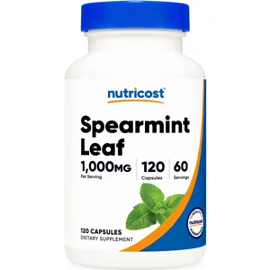 Spearmint 1000mg 120 pills - Nutricost (1000mg Per 2 Capsules) Bottle - Lebanon Supplements