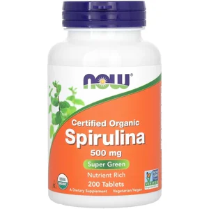 Spirulina 500mg 200 pills - NOW Bottle - Lebanon Supplements