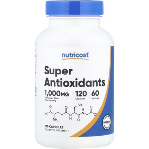 Super Antioxidants 1000mg 120 Pills - Nutricost (1000mg Per 2 Capsules) Bottle - Lebanon Supplements
