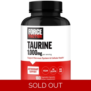 Taurine 1000mg 180' - Force Factor (1000mg Per 2 Capsules)