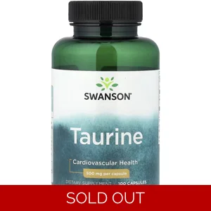 Taurine 500mg 100 pills - Swanson Bottle - Lebanon Supplements