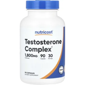 Testosterone Complex 90 Pills - Nutricost Bottle - Lebanon Supplements