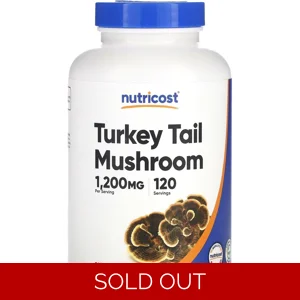 Turkey Tail Mushroom 1200mg 240 Pills - Nutricost (1200mg Per 2 Capsules) Bottle - Lebanon Supplements