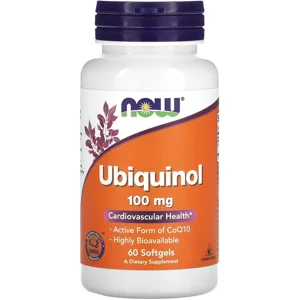 Ubiquinol 100mg 60 Pills - NOW (CoQ10) Bottle - Lebanon Supplements
