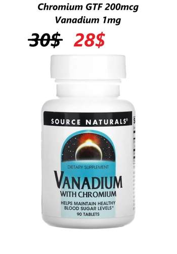 Vanadium With Chromium 90' - Source Naturals