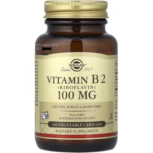 Vitamin B2 100mg 100 pills - Solgar (Riboflavin) Bottle - Lebanon Supplements