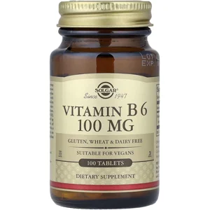 Vitamin B6 100mg 100 pills - Solgar Bottle - Lebanon Supplements