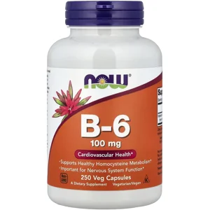 Vitamin B6 100mg 250 Pills - NOW Bottle - Lebanon Supplements