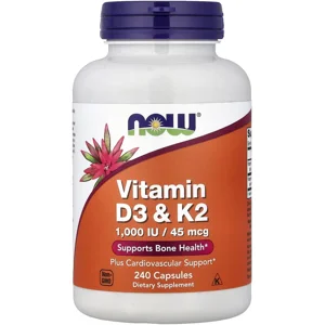 Vitamin D3 + K2 240 Pills - NOW Bottle - Lebanon Supplements