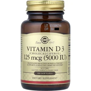 Vitamin D 5,000IU 100 pills - Solgar Bottle - Lebanon Supplements