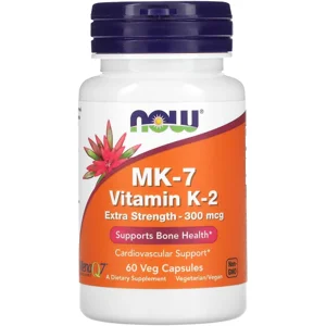 Vitamin K2 300mcg 60 Pills - NOW (MenaQ7) Bottle - Lebanon Supplements